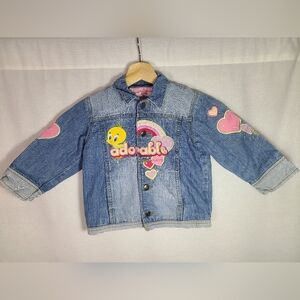 Vintage JH Design Size 3T Looney Tunes Tweety "Adorable" Jean Jacket Denim